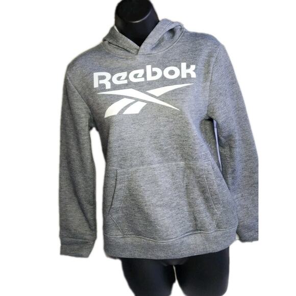 REEBOK Kids Unisex Pullover Hoodie size 14 Grey New With Tags - Picture 2 of 16